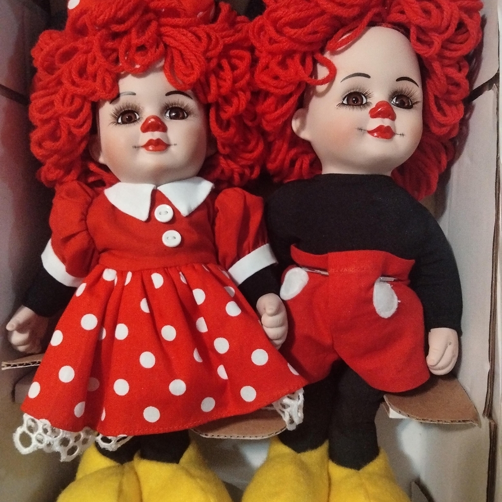 Vintage mickey and minnie Dolls Marie osmond pair of fine porcelain - Picture 3 of 3